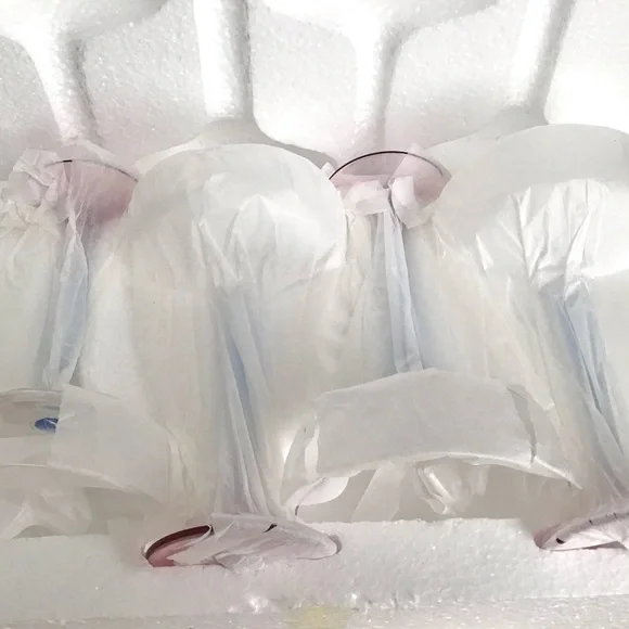 Anthropologie Coupe Glasses Handpainted Handblown Set Of Four New In Box NWT - Picture 5 of 9